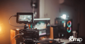 Berning Productions shoot of a motion graphics computer demonstration