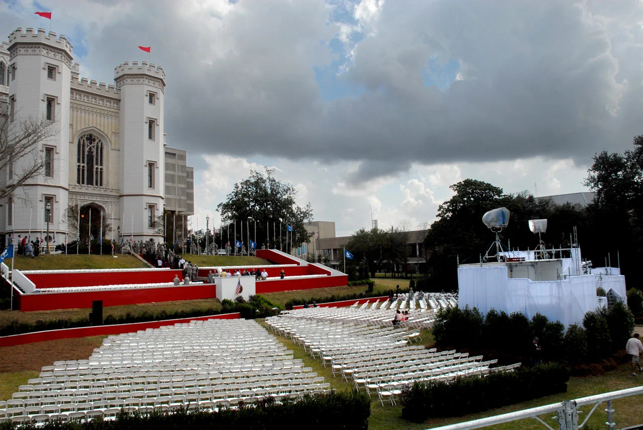 Bobby Jindal inauguration Grand Stands at the Original Louisiana State Capital