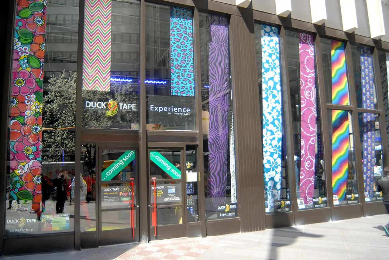 Exterior of the New York Duck Tape Popup Store.