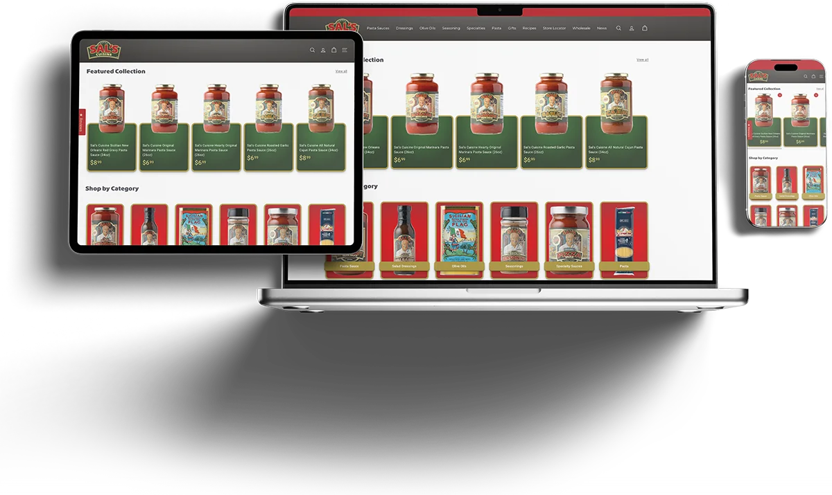 Sal's Cuisine Web Storefront