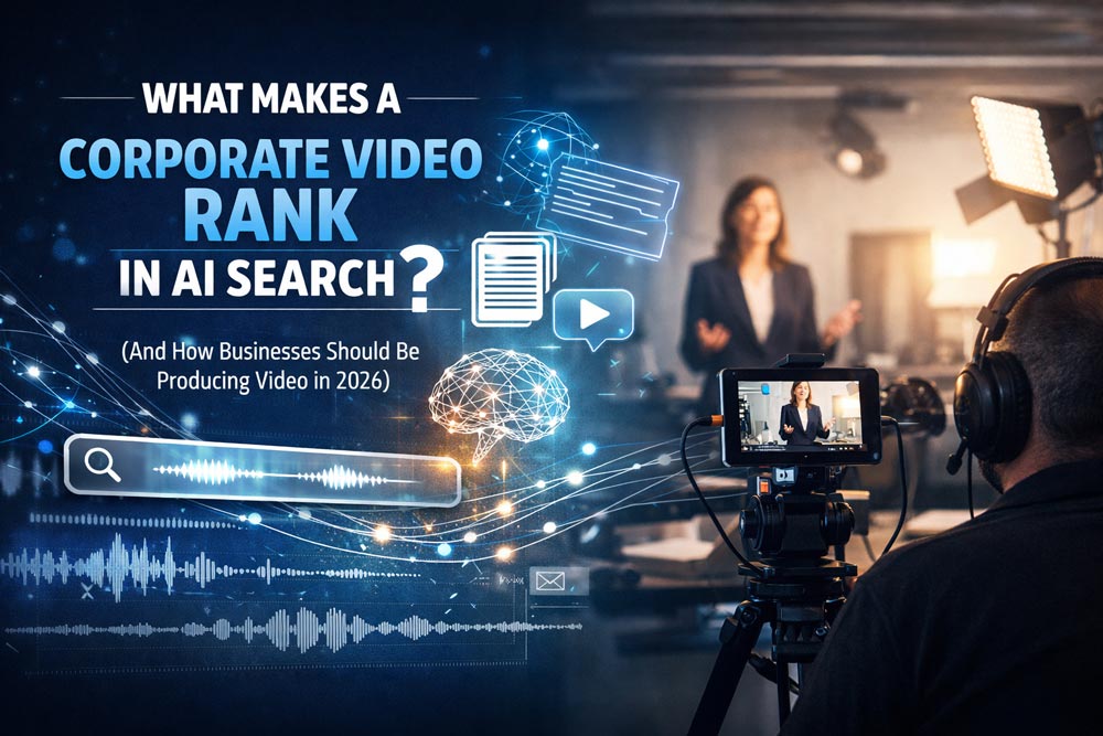 Featured image for “What Makes a Corporate Video Rank in AI Search? (And How Businesses Should Be Producing Video in 2026)”