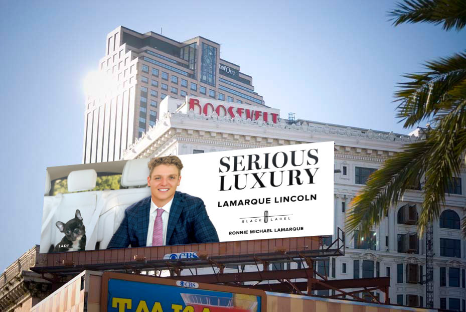 Billboard showing Media Placement in Downtown New Orleans