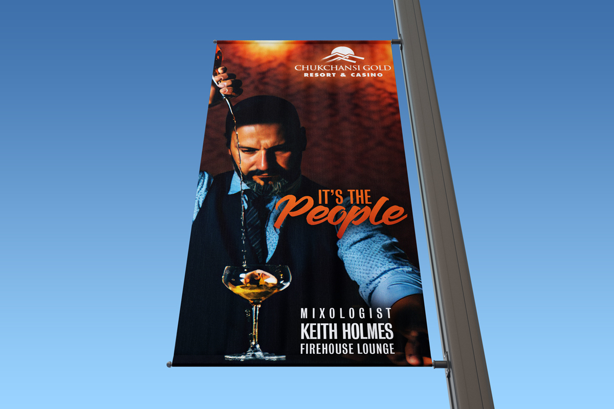 Chuckchansi Gold It's the People Bartender Poster Graphic Design